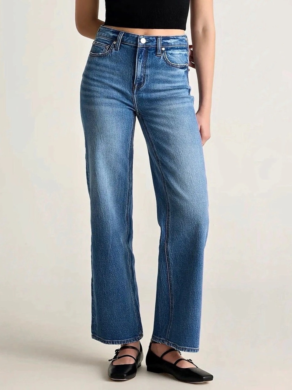Quince Bella Stretch Relaxed Straight Jeans